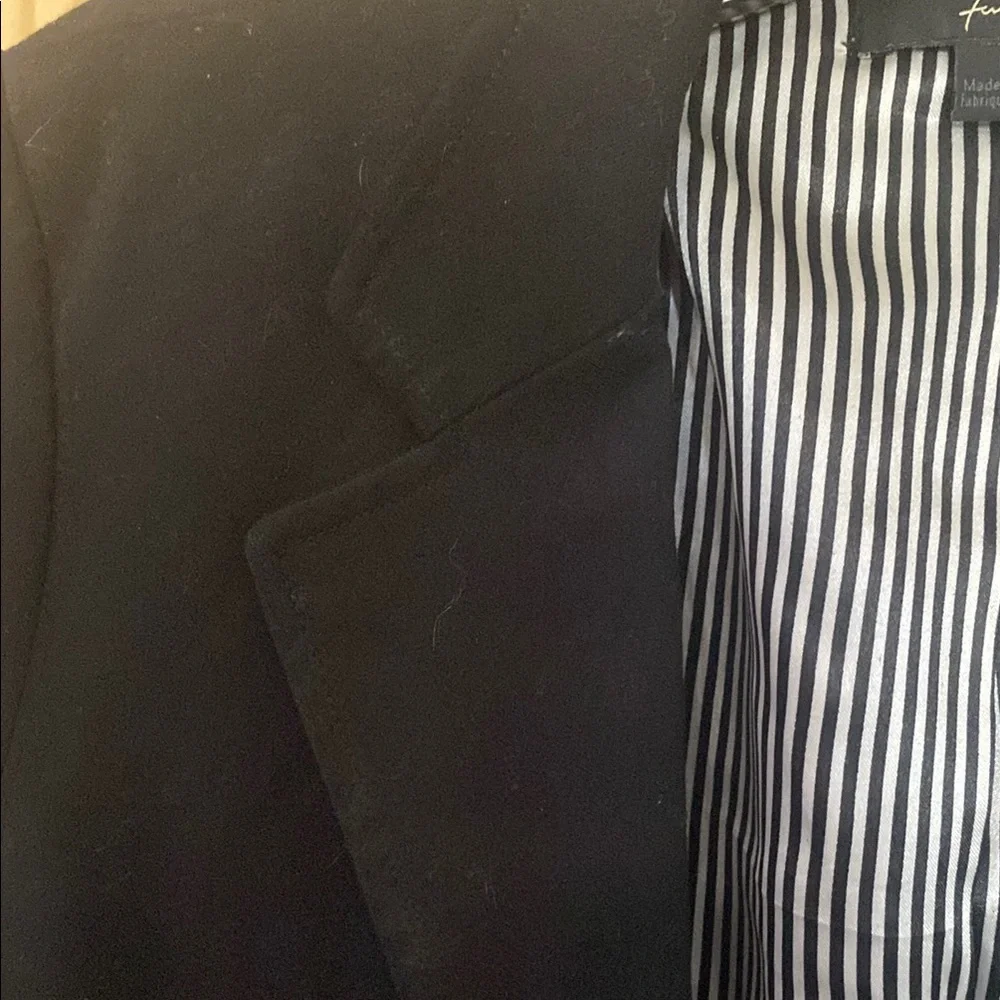 Black Blazer with Striped Lining - Picture 5 of 5
